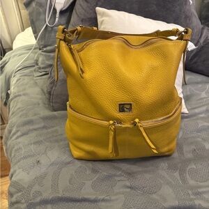 Yellow Leather Shoulder Bag